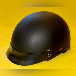 VCAN V5 DOT Motorcycle Helmet Black Half Shell Cruiser Biker Retro - Size XS